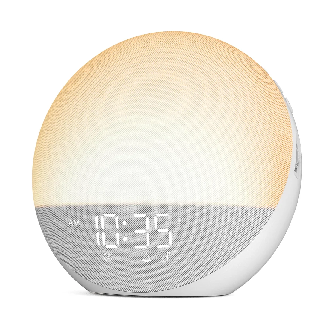 Odokee H03 Sunrise Wake-Up Light, Frost White on a nightstand