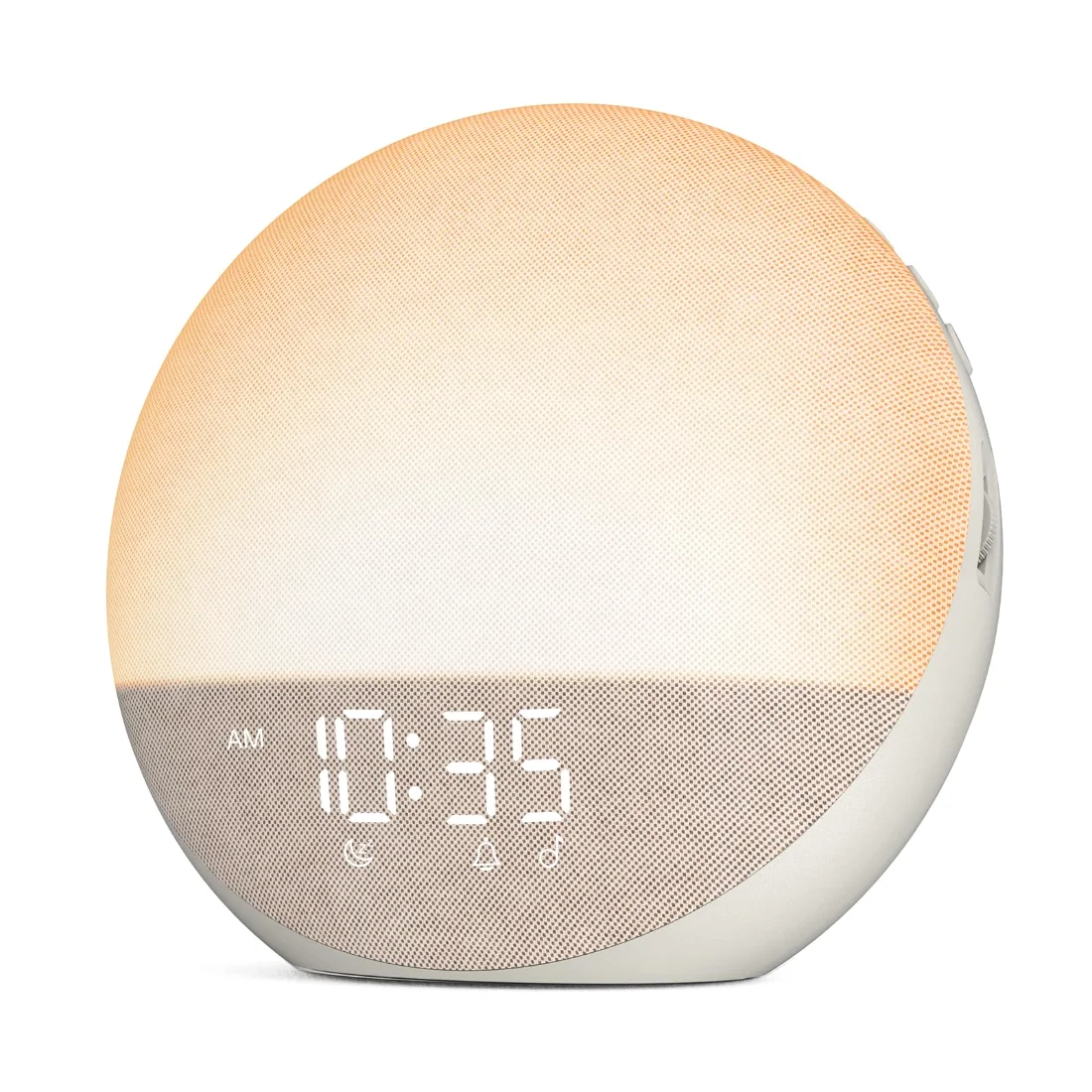 Odokee H03 Sunrise Wake-Up Light, Putty on a nightstand
